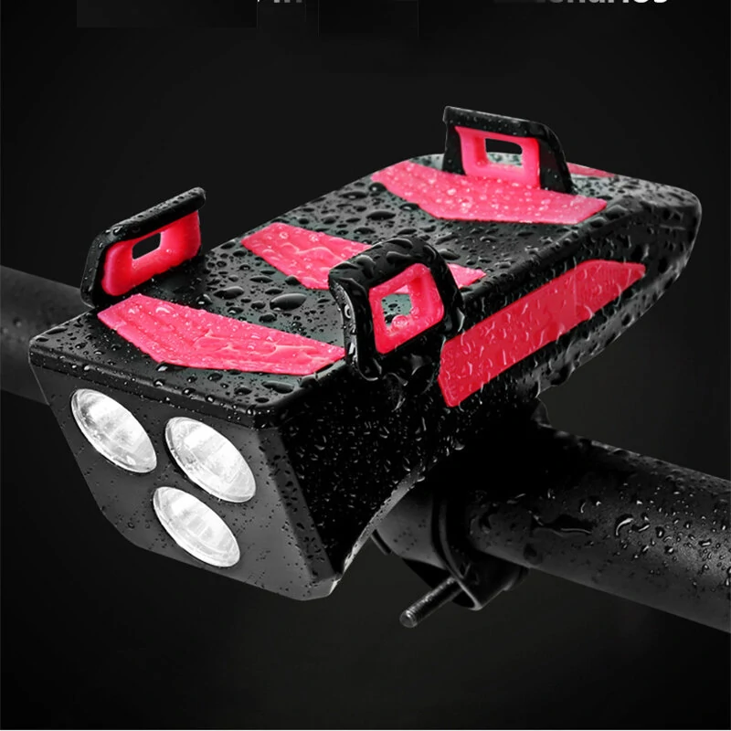 (image for) 4in1 4000mAh Bicycle Lights USB LED Rechargeable MTB Road Bike Waterproof Cycling Front Headlights Lamp
