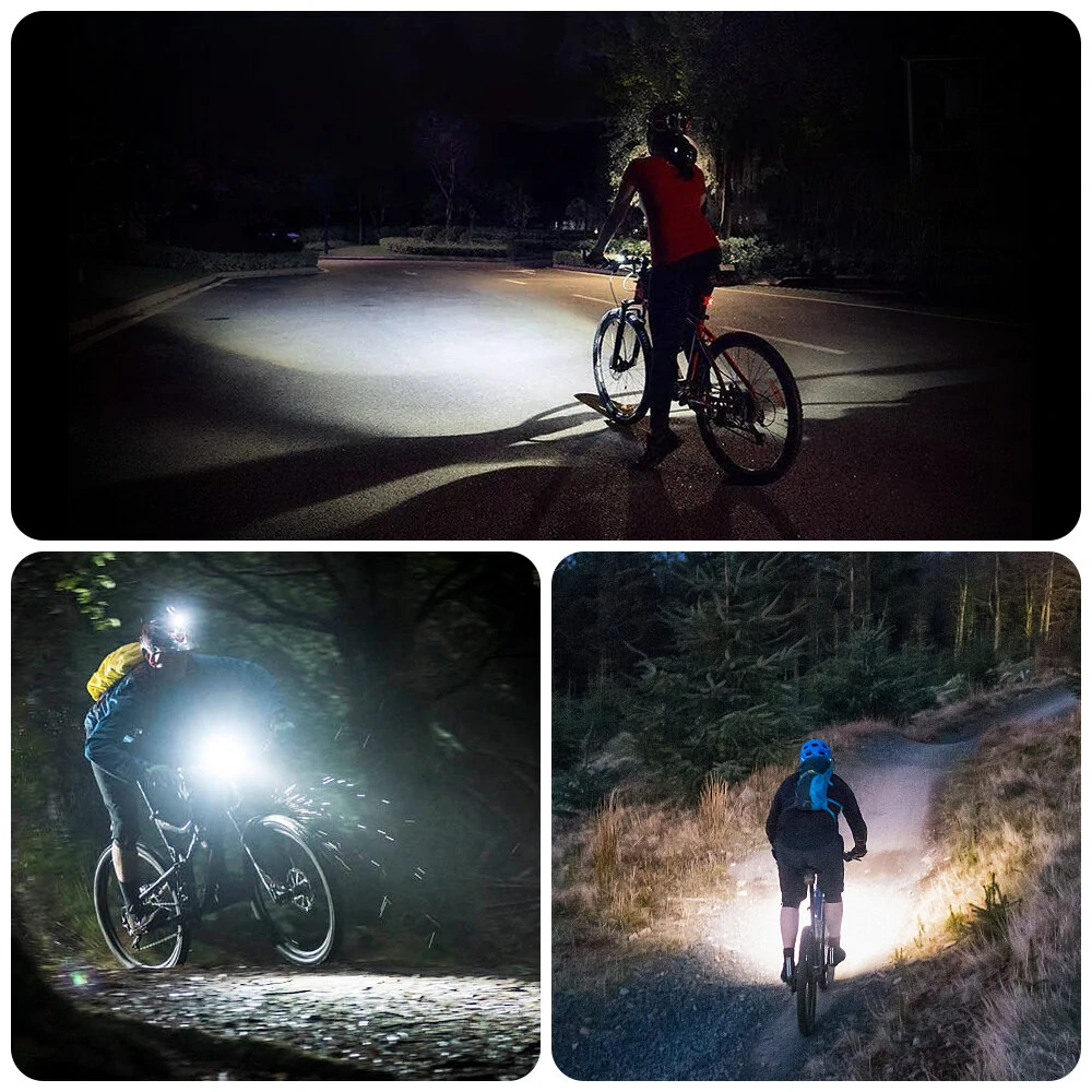 (image for) Astrolux® SL06 2000Lm Brightness & Vibration Smart Sensing Bike Headlights 6 LED 4800mAh Battery IPX6 Waterproof 6 Light Modes Type-C USB Rechargeable Aluminum Alloy Front Light for Elect