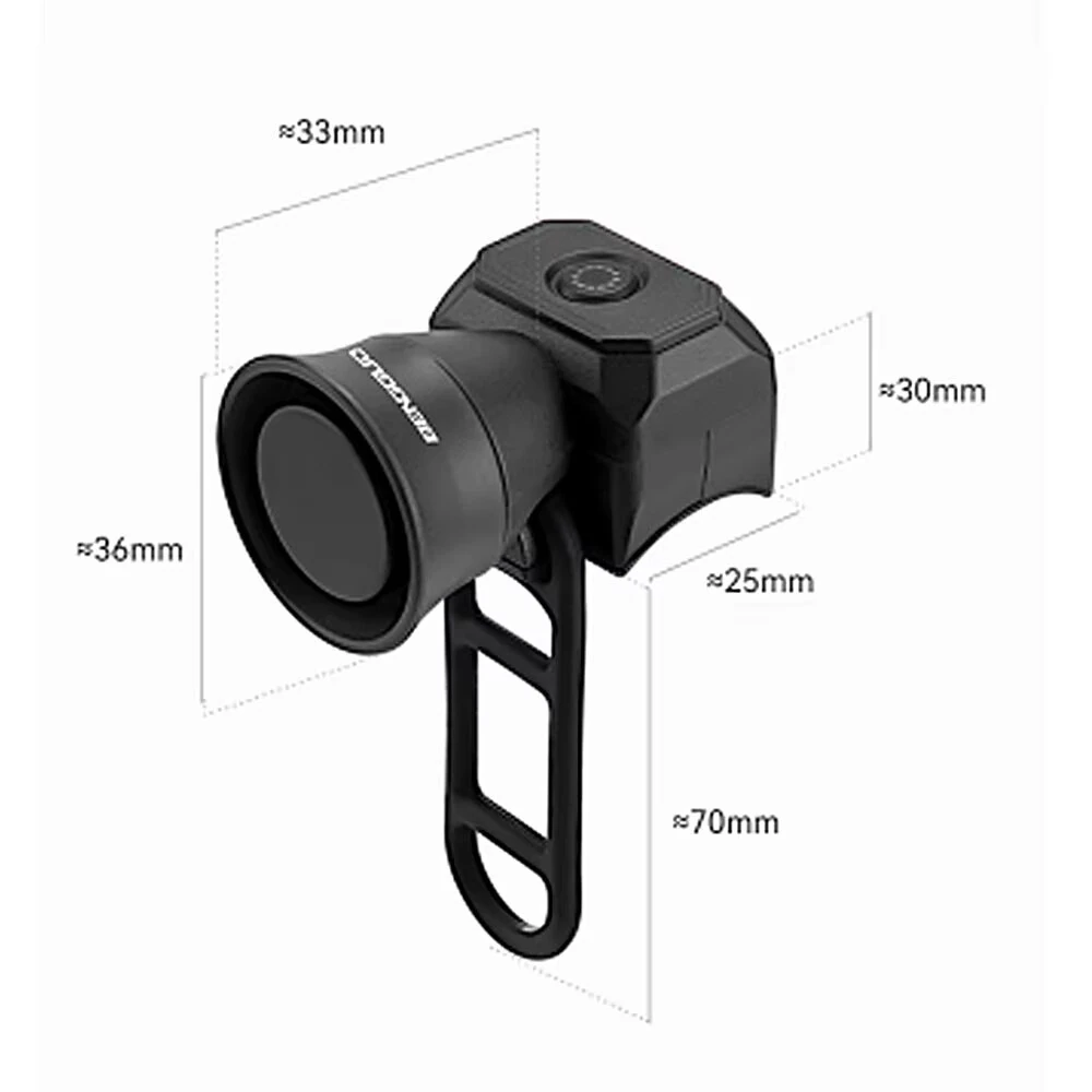 (image for) BENGGUO Bicycle Horn 120dB High Sound Bike Bell Horn 5 Light Modes 200mAh Type-C Waterproof Electric Horn for Cycling