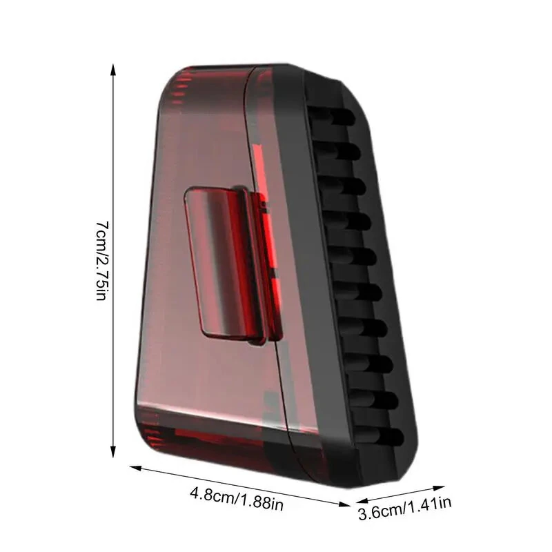 (image for) BIKIGHT Smart Bicycles Taillight 5 Modes Brightness 300mAh Battery Type-C Rechargeable Waterproof Warning Rear Light for Cycling
