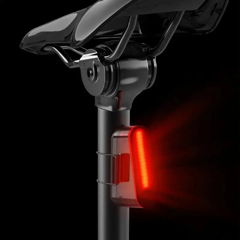 (image for) BIKIGHT Smart Bicycles Taillight 5 Modes Brightness 300mAh Battery Type-C Rechargeable Waterproof Warning Rear Light for Cycling