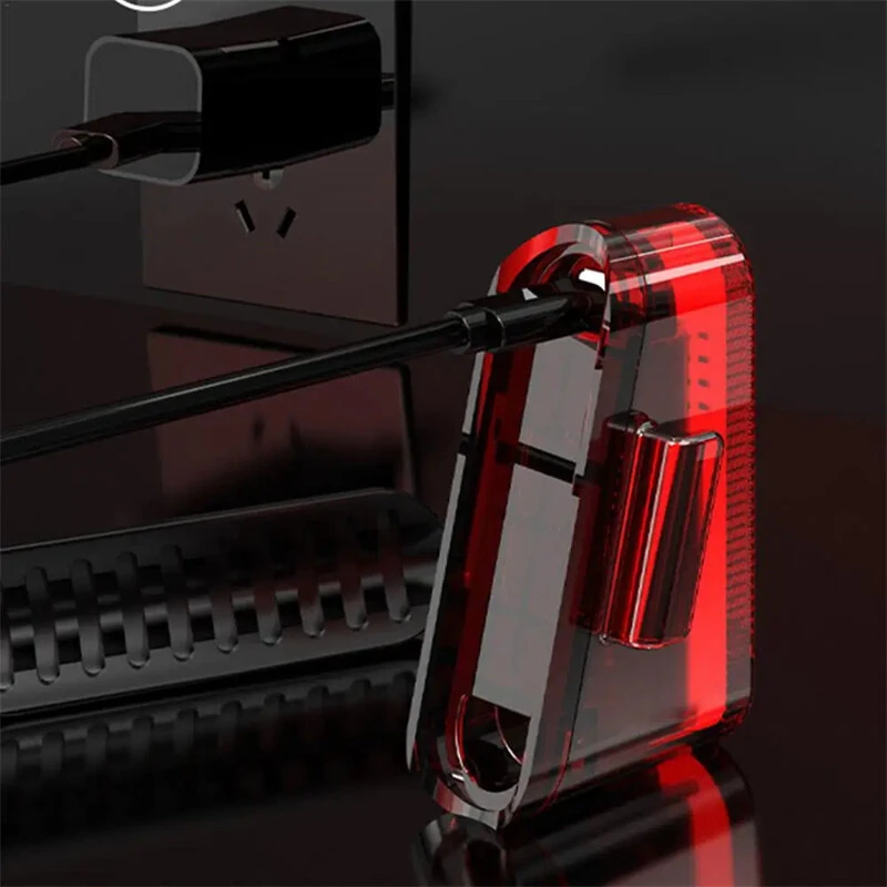 (image for) BIKIGHT Smart Bicycles Taillight 5 Modes Brightness 300mAh Battery Type-C Rechargeable Waterproof Warning Rear Light for Cycling
