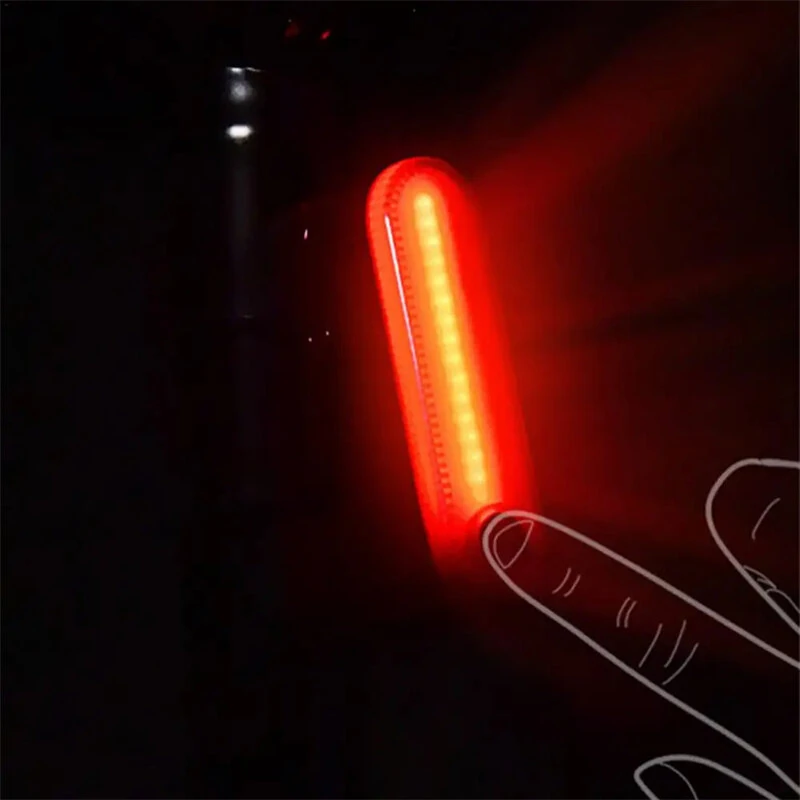 (image for) BIKIGHT Smart Bicycles Taillight 5 Modes Brightness 300mAh Battery Type-C Rechargeable Waterproof Warning Rear Light for Cycling
