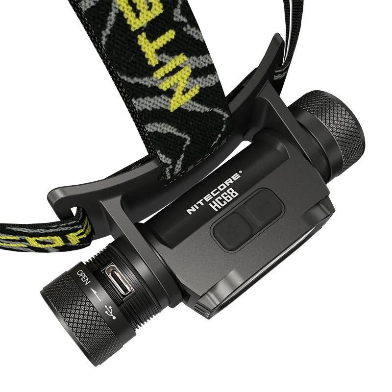 (image for) Nitecore HC68 2000 Lumen Headlamp 3500mAh 18650 USB Rechargeable Focusable Headlight IP68 Waterproof 2M Impact Resistance Head Torch