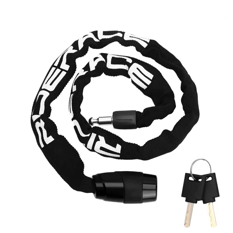 (image for) RIDERACE Bike Chain Lock Portable High Security Anti-Theft Bicycle Lock with 2 Keys for Bicycle Electric Scooter Motorcycle