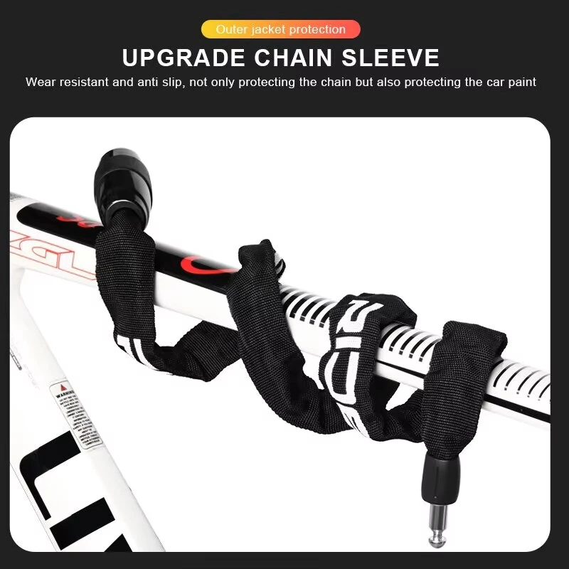 (image for) RIDERACE Bike Chain Lock Portable High Security Anti-Theft Bicycle Lock with 2 Keys for Bicycle Electric Scooter Motorcycle