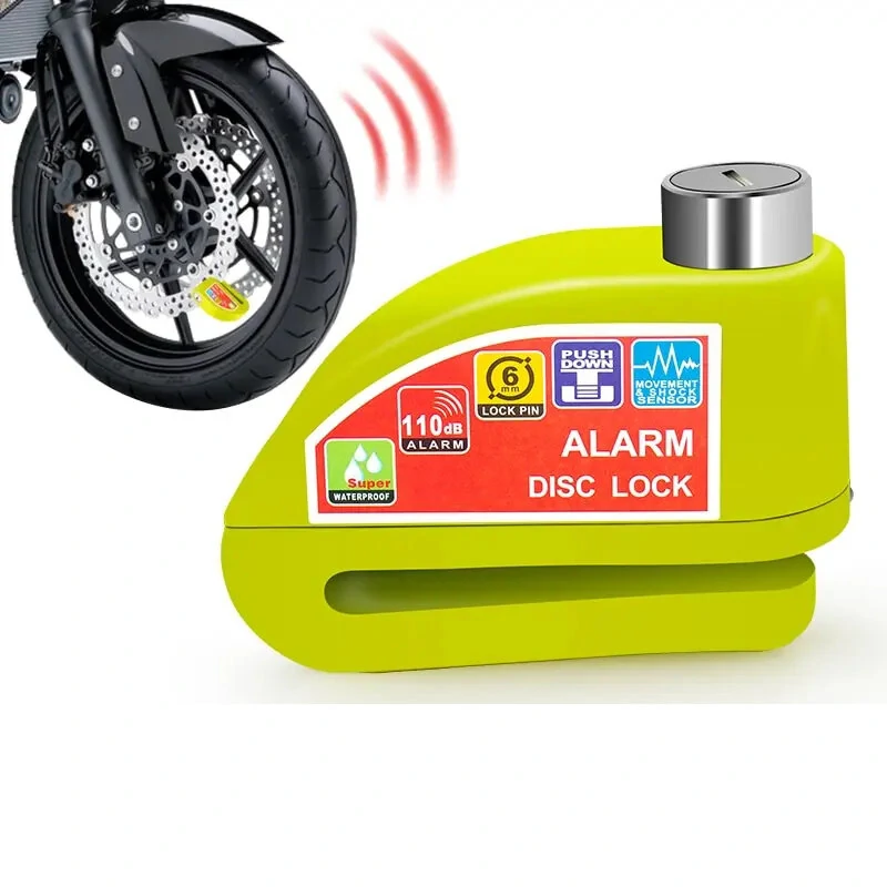 (image for) Smart Bicycle Disc Brake Lock 110dB Loud Alarm Anti-thief Protection Aluminum Alloy Waterproof Reminding Rope Lock for Bike Motorcycle